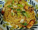 ねぎとさつまあげのしょうゆ味焼きそば作り方6写真