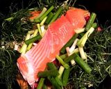 鮭と夏野菜のフライパン焼き作り方1写真