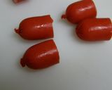 ウインナー飾り切り★まつぼっくり作り方1写真