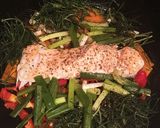 鮭と夏野菜のフライパン焼き作り方4写真
