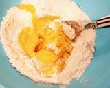 コーンとお豆のパンケーキ☆離乳食おやつ作り方2写真