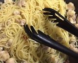 鳥軟骨と三つ葉のパスタ作り方6写真