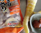 真竹とあさりの、あっさり梅干し煮作り方1写真
