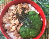 モロヘイヤと豚肉と豆腐の♡美肌丼♡作り方7写真