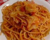 たっぷりキャベツとベーコンのトマトパスタ作り方2写真