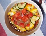 簡単！夏野菜と納豆入り冷やしラーメン作り方5写真