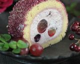 葡萄とブルーベリーのロールケーキ作り方31写真