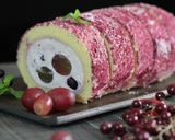 葡萄とブルーベリーのロールケーキ作り方30写真