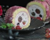 葡萄とブルーベリーのロールケーキ作り方32写真