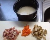 新ごぼう、唐竹竹の子、鶏肉の炊込みご飯作り方3写真