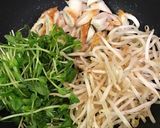 豆苗とちくわのポン酢炒め作り方2写真