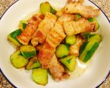 キュウリと豚肉のオイスター炒め作り方7写真