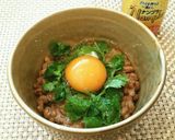 ナンプラー＆パクチー香る♡納豆卵かけご飯作り方2写真