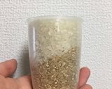 玄米入りご飯(白米と玄米のベスト比率☆)作り方1写真