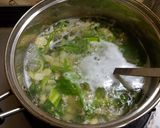 ハチク、かたは、打ち豆の具沢山な味噌汁作り方4写真