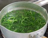 一番おいしい♪おかひじきのお味噌汁作り方3写真