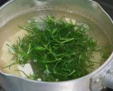 一番おいしい♪おかひじきのお味噌汁作り方5写真