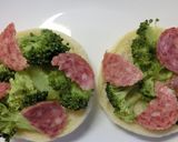 ブロ×サラミ 塩昆布トースト バジル風味作り方4写真