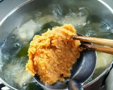 塩蔵わかめと豆富の味噌汁作り方5写真