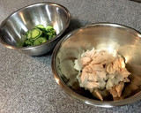 ささみときゅうりの梅ごま和え作り方1写真
