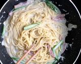 アスパラとベーコンの爽やかクリームパスタ作り方7写真