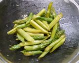 レンジで簡単！アスパラの青椒肉絲風味炒め作り方3写真