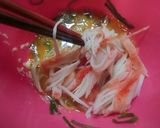 カニカマ入り出し巻き卵　簡単で早い！作り方3写真