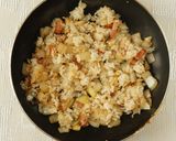 カルシウムたっぷり！菜の花の和風炒めご飯作り方5写真