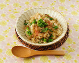 カルシウムたっぷり！菜の花の和風炒めご飯作り方6写真