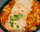 韓国風❤️ピリ辛鶏のキムチ煮込み作り方4写真