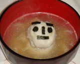 ひねりいも雪だるまのおみそ汁。作り方5写真