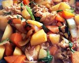 岐阜の給食！ご飯進む！韓国風肉じゃが作り方7写真