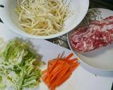 余り物で♡とん平焼き作り方1写真
