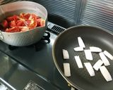 さば味噌缶☆背脂☆完熟トマトカレー作り方1写真