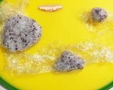 怪獣？恐竜？可愛めゴジラのキャラ弁＊＊作り方2写真