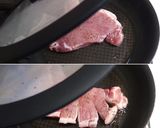 味付簡単⊂柔らか⊃トンテキでお好み焼き風作り方2写真