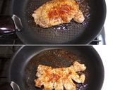 味付簡単⊂柔らか⊃トンテキでお好み焼き風作り方4写真
