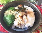 老化防止に♡モロヘイヤと山芋と焼き鯖の丼作り方5写真