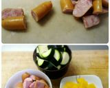ズッキーニの夏野菜アラビアータ串焼き作り方1写真