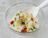 彩り野菜のライスサラダ♪作り方4写真