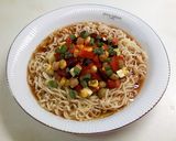 野菜お豆のオリーブ香る冷やし味噌ラーメン作り方4写真