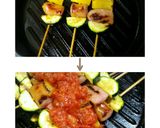 ズッキーニの夏野菜アラビアータ串焼き作り方5写真