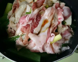 豚肉と豆腐とネギで簡単すき焼き風作り方5写真