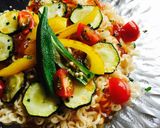 キラキラジュレとグリル野菜☆冷製ラーメン作り方7写真