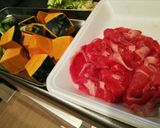 牛肉とゴーヤと南瓜の生姜煮作り方1写真