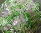 ソースだれの水菜こんにゃく和え作り方1写真