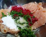 梅しそつくねの椎茸のせ作り方1写真