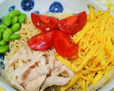 蒸し鶏の冷やし中華風ラーメン作り方3写真