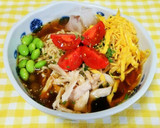 蒸し鶏の冷やし中華風ラーメン作り方4写真