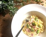 そら豆とベーコンのチーズクリームパスタ作り方5写真